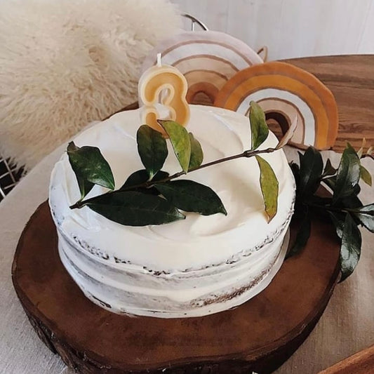 Beeswax Number Candles