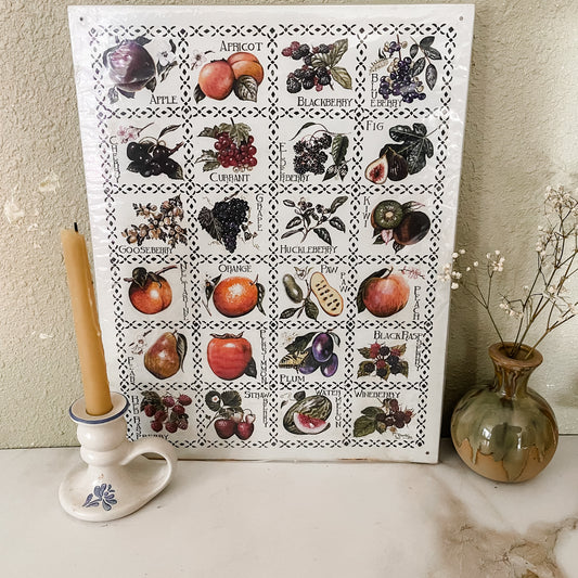 Fruit Alphabet | Vintage Fruit Poster